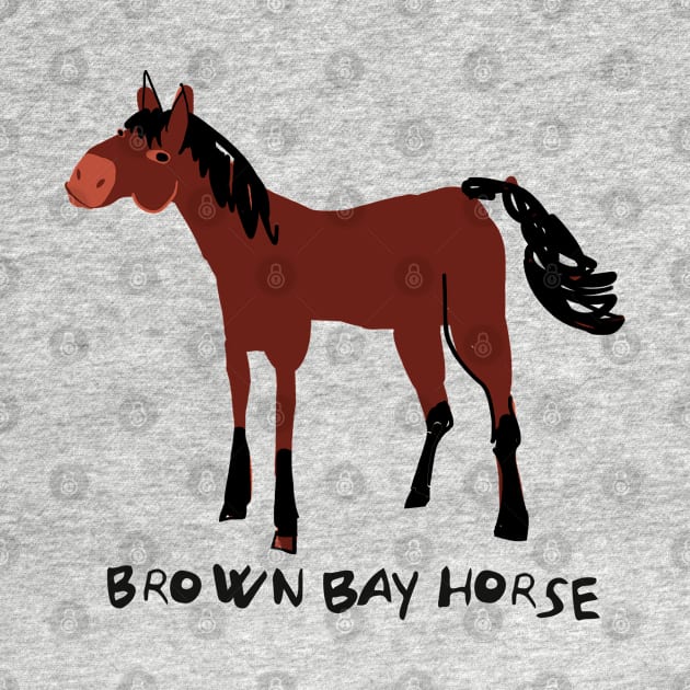 Brown Bay horse by belettelepink